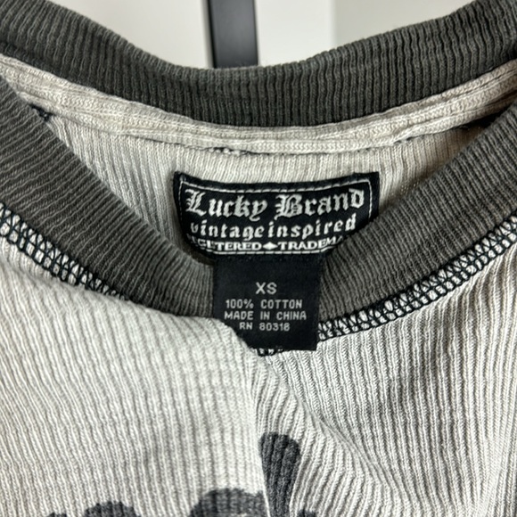 Lucky Brand Manchester Raceway Festival of Speed  Graphic Waffle Long Sleeve, XS - Picture 5 of 6